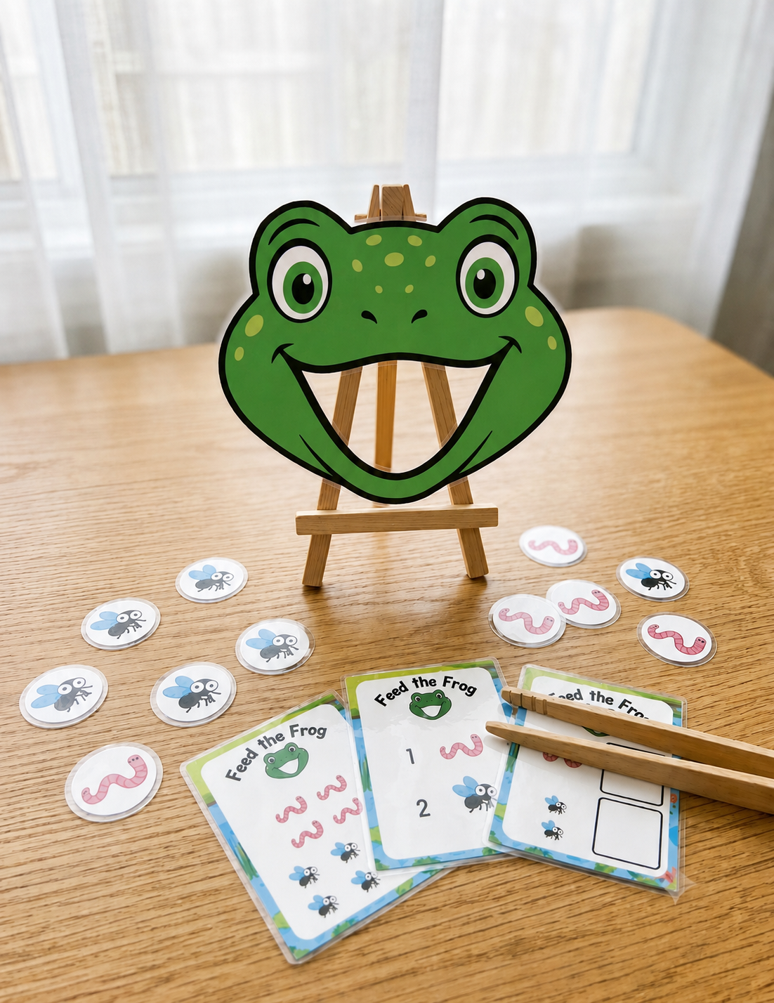 Feed the Frog Counting Printable | Preschool Math & Number Recognition Activity | Montessori Screen-Free Learning | Digital Download