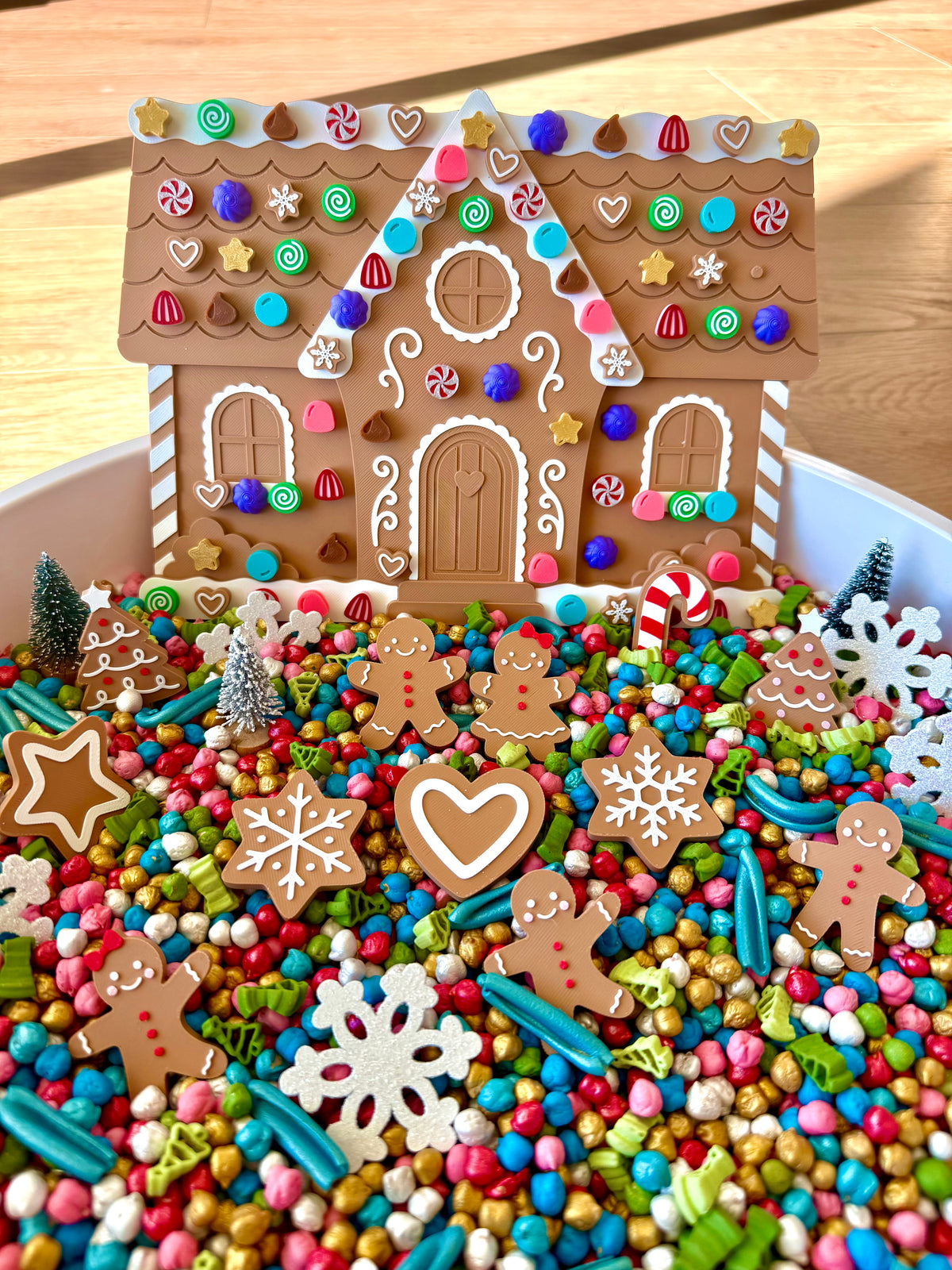 DIY Gingerbread House with Snap-On Candies - Candy Play Set