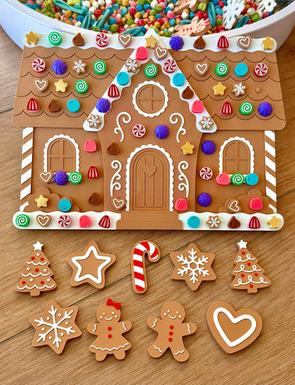 DIY Gingerbread House with Snap-On Candies - Candy Play Set