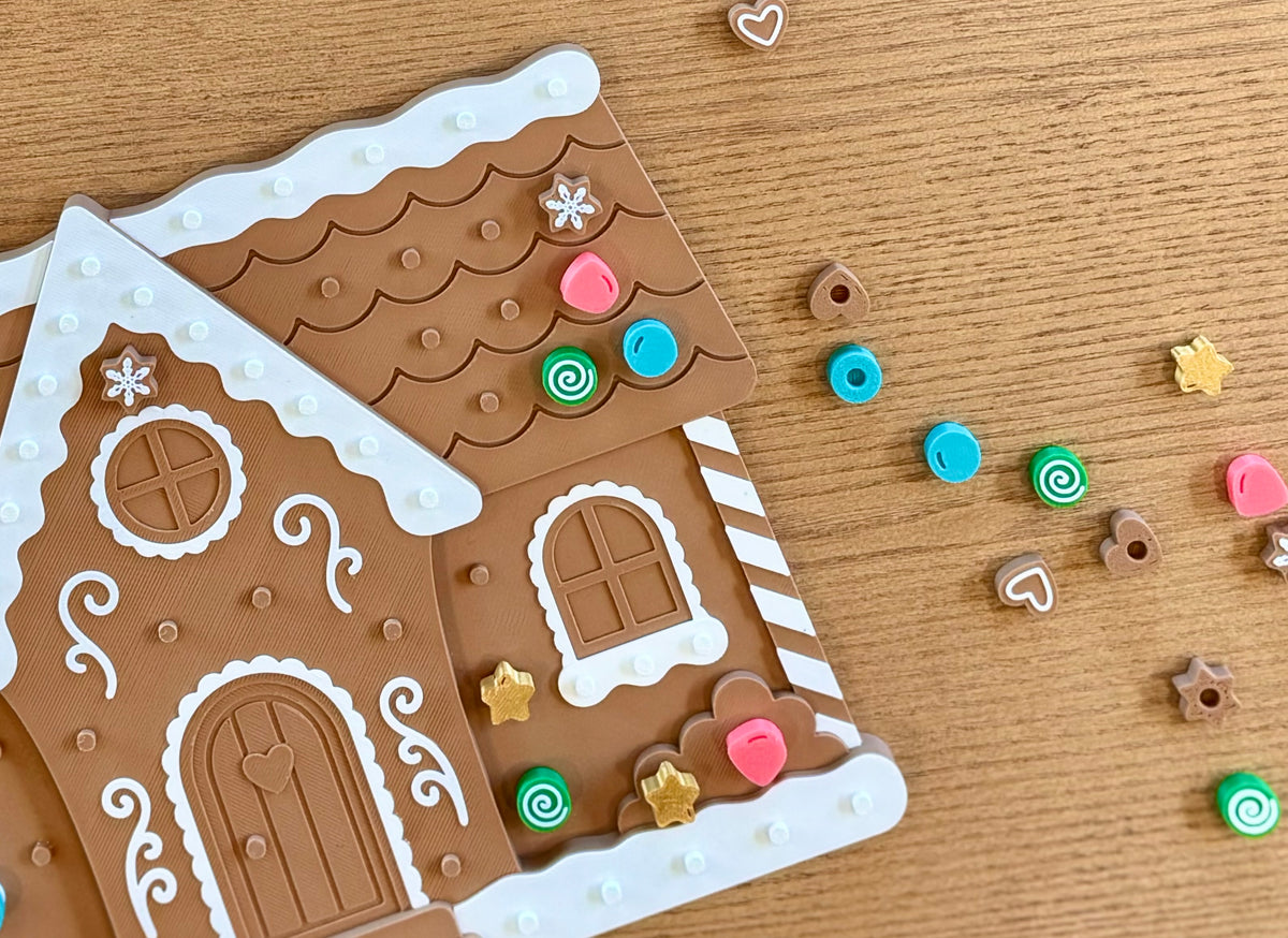 DIY Gingerbread House with Snap-On Candies - Candy Play Set