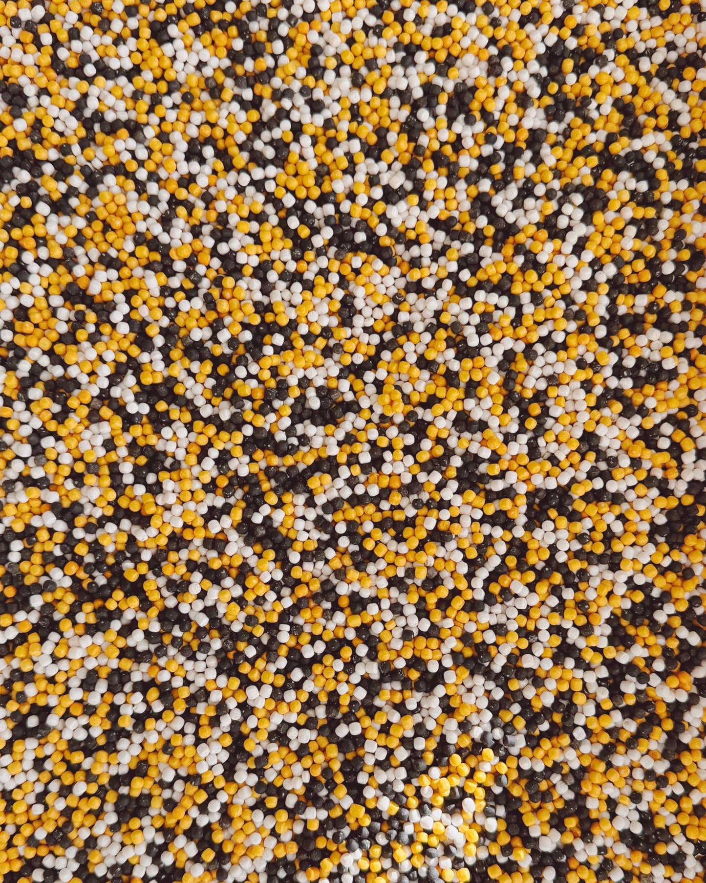 Bumble Bee Sensory Bin Filler - Black, White, Gold Couscous