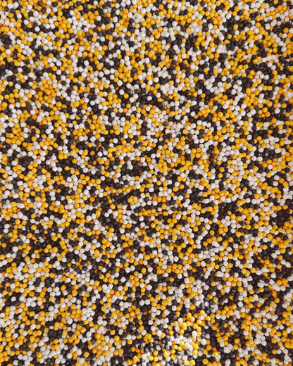 Bumble Bee Sensory Bin Filler - Black, White, Gold Couscous