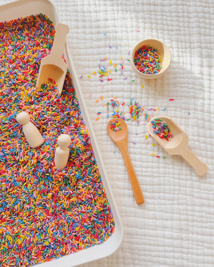 Rainbow Rice| Rainbow Sensory Bin Filler | Colored Rice | Sensory Bin Mix | Mixed Colored Rice for Sensory Play