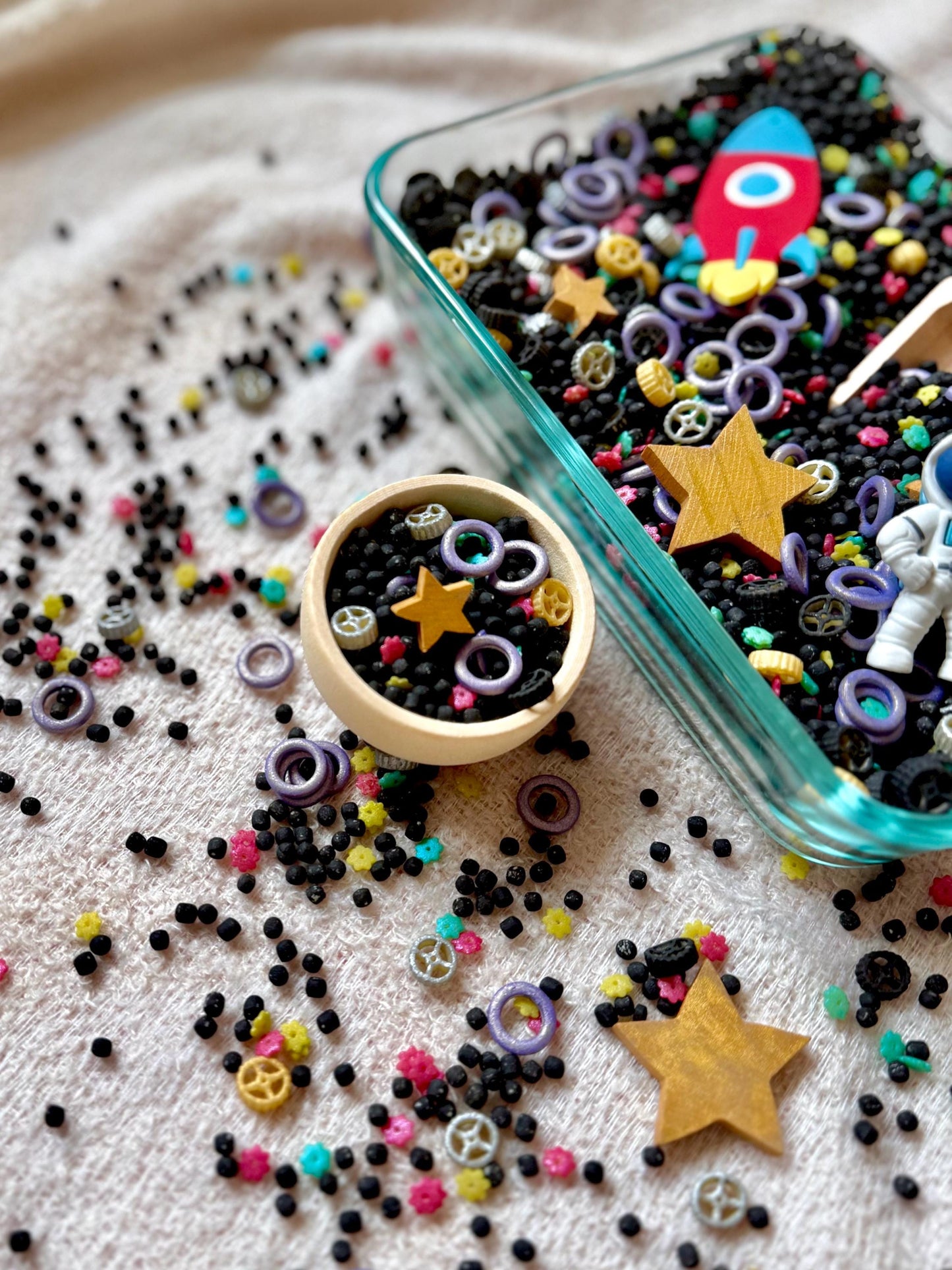 Outer Space Sensory Bin Filler – Montessori Toddler Play