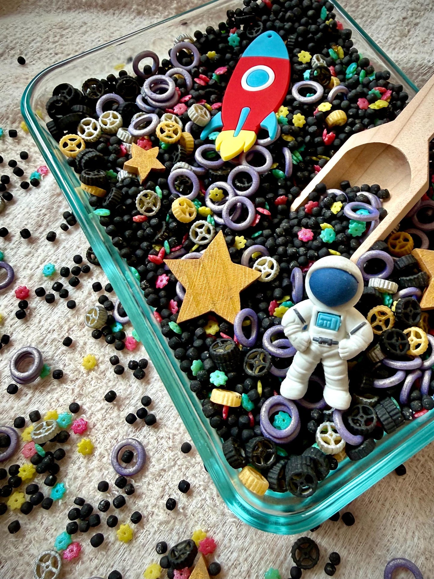 Outer Space Sensory Bin Filler – Montessori Toddler Play