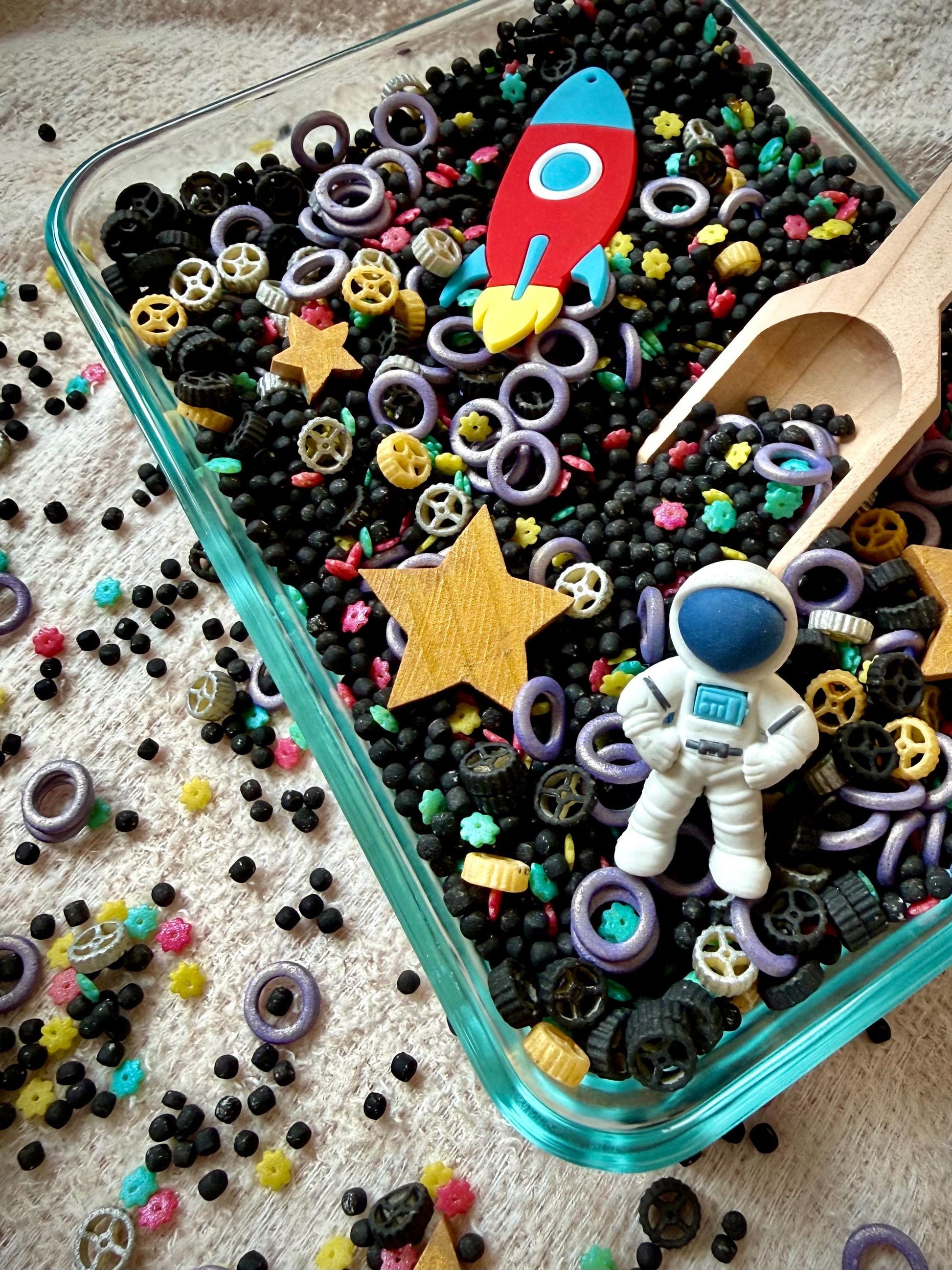 Outer Space Sensory Bin Filler – Montessori Toddler Play