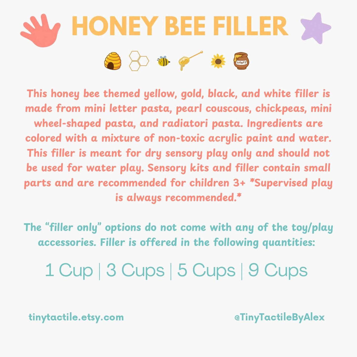 Spelling Bee Sensory Play Kit | Bumble Bee Theme Sensory Bin Filler | Spring Sensory Bin | Alphabet Sensory Kit | Black, White, Gold, Yellow