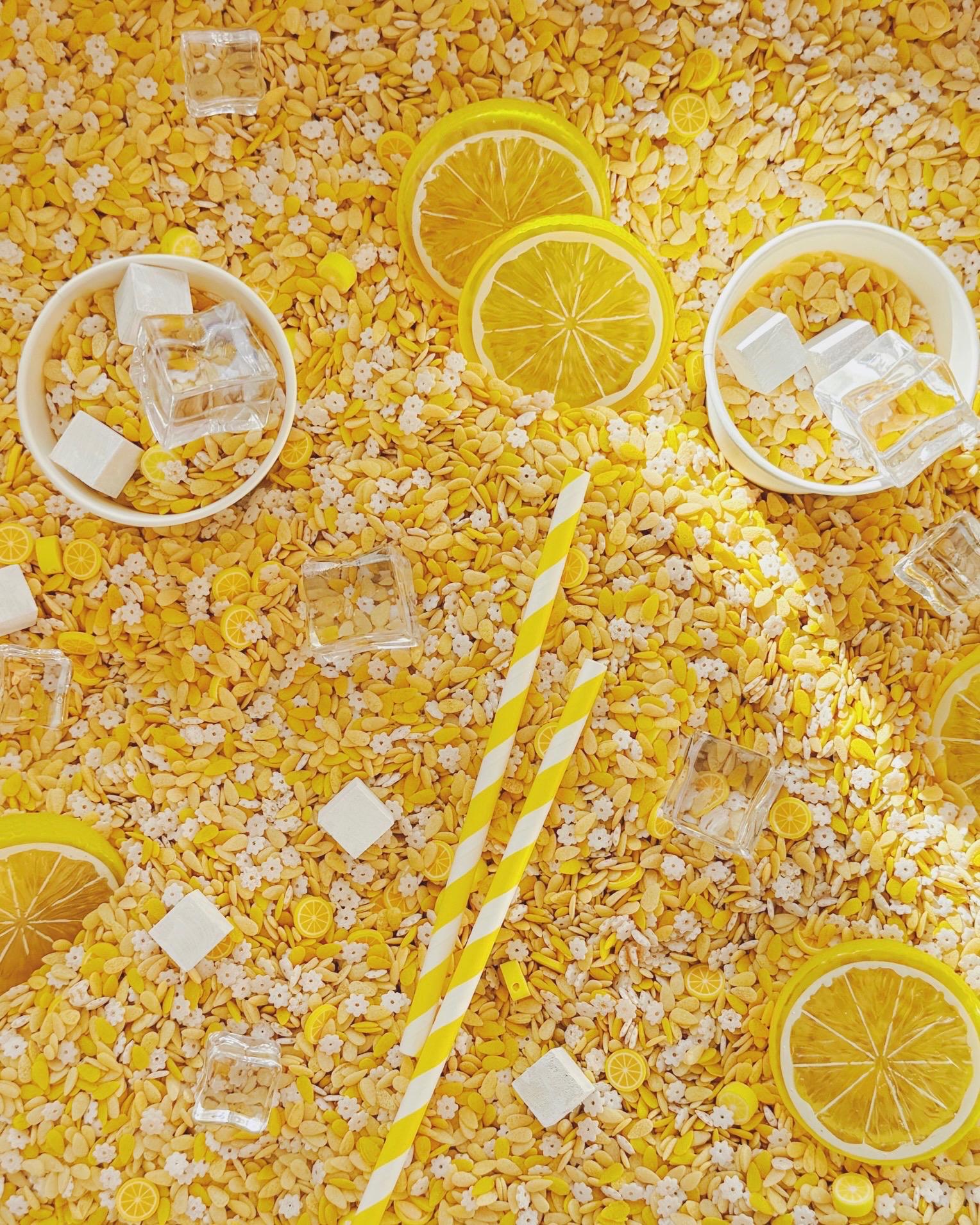 Lemonade Sensory Bin Filler – Sensory Toddler Play - Lemonade Stand Dramatic Play