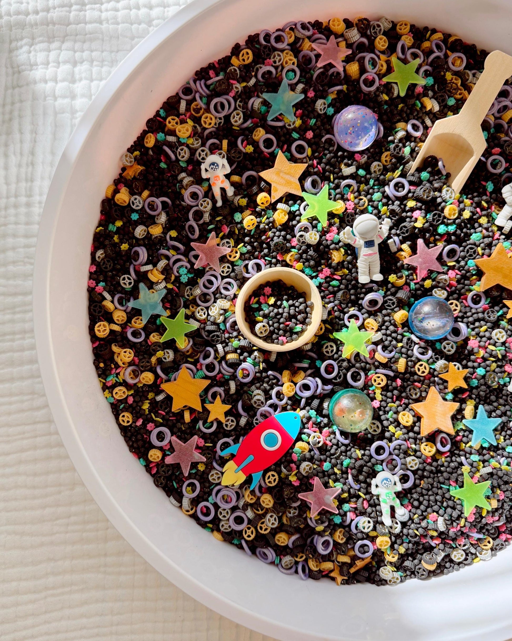 Outer Space Sensory Bin Filler – Montessori Toddler Play