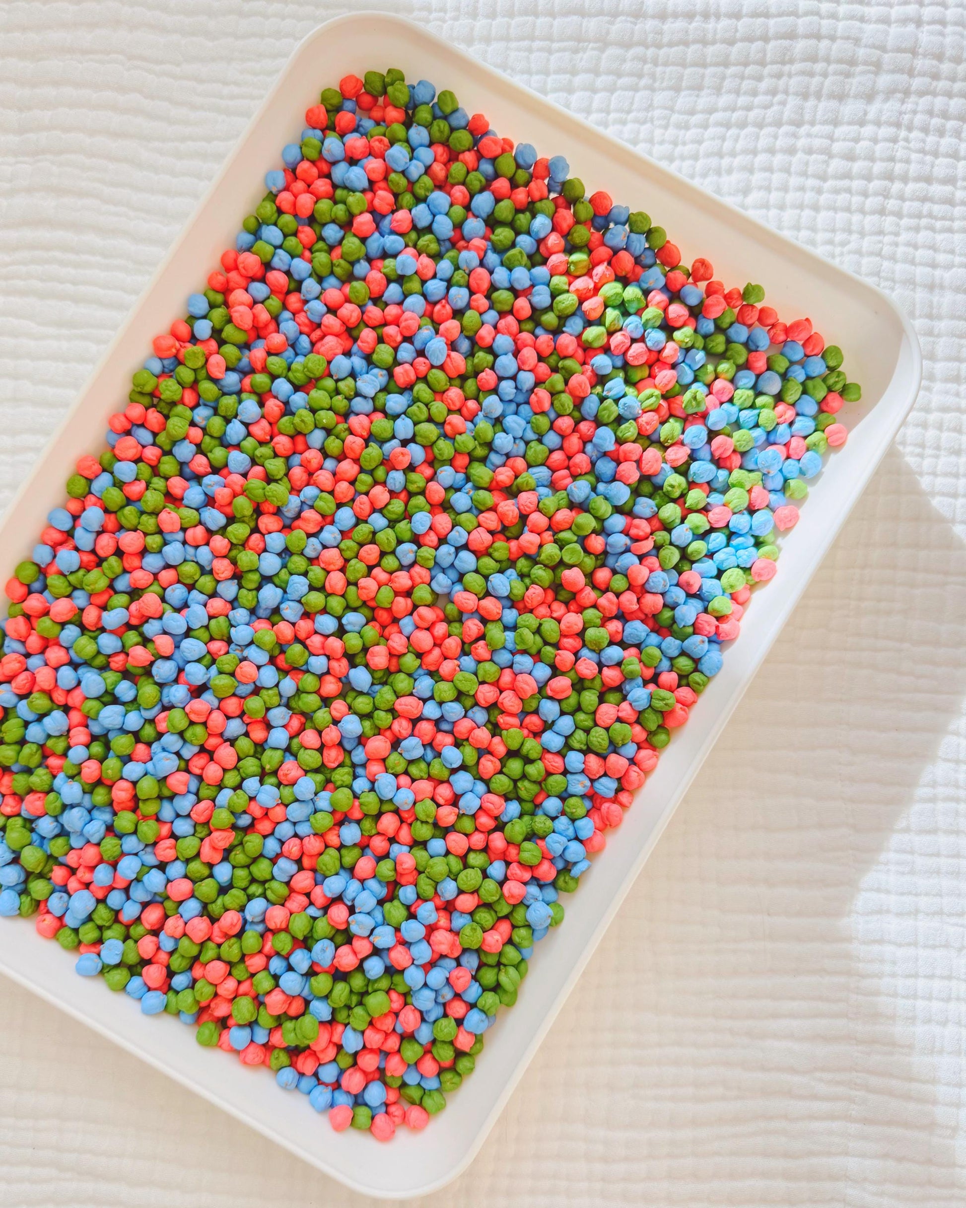 Spring Sensory Bin Filler | Colorful Chickpea Filler for Sensory Play