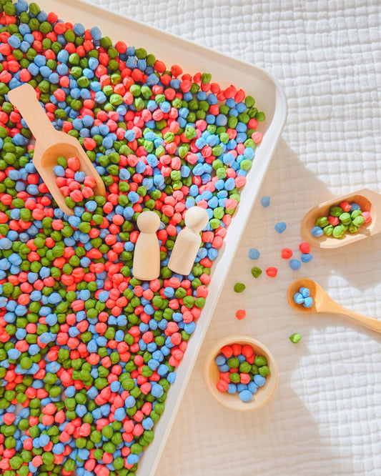 Spring Sensory Bin Filler | Colorful Chickpea Filler for Sensory Play