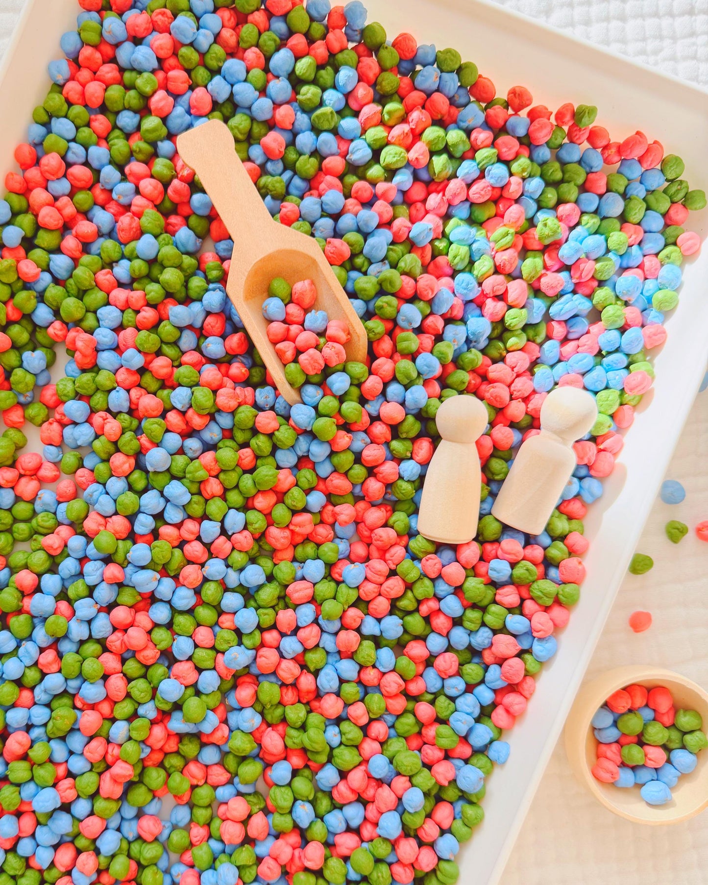 Spring Sensory Bin Filler | Colorful Chickpea Filler for Sensory Play