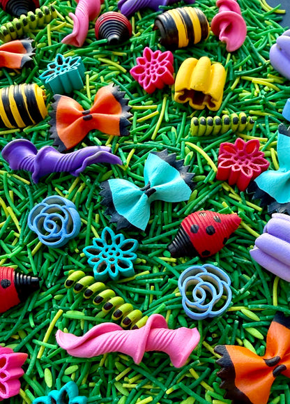 Spring Bugs Life in Bloom Sensory Bin Filler – Bright Colored Pasta Mix