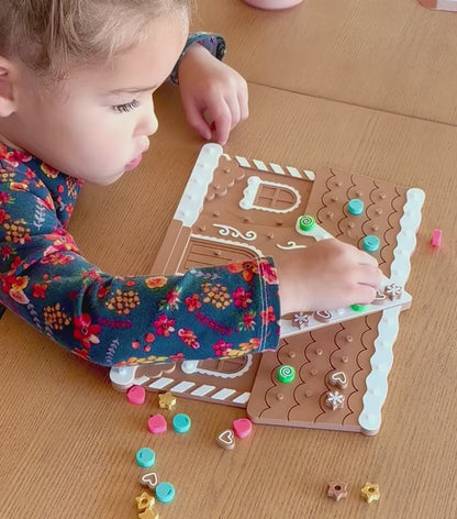 DIY Gingerbread House with Snap-On Candies - Candy Play Set